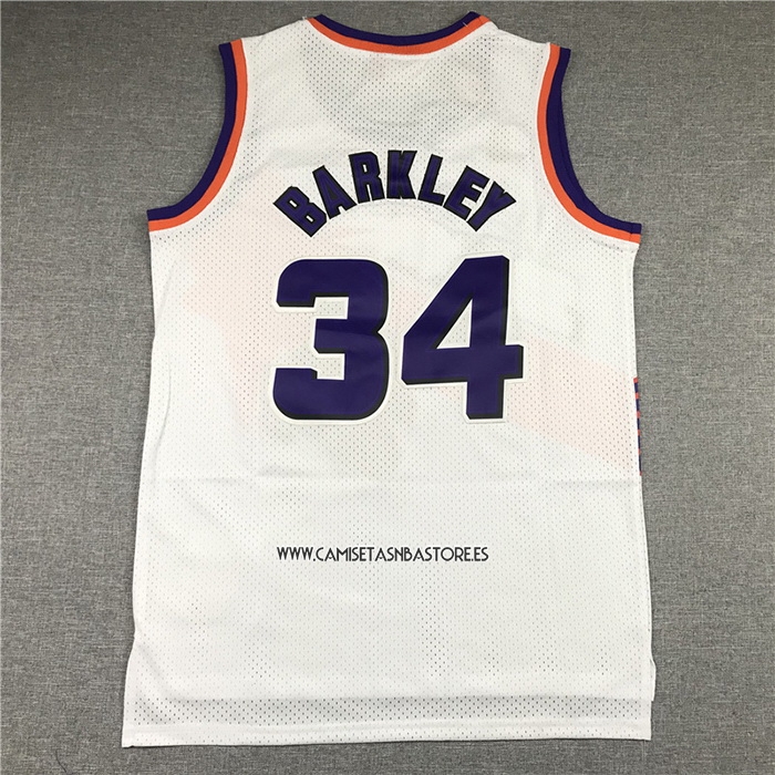 Charles Barkley NO 34 Camiseta Phoenix Suns Mitchell & Ness 1992-93 Blanco